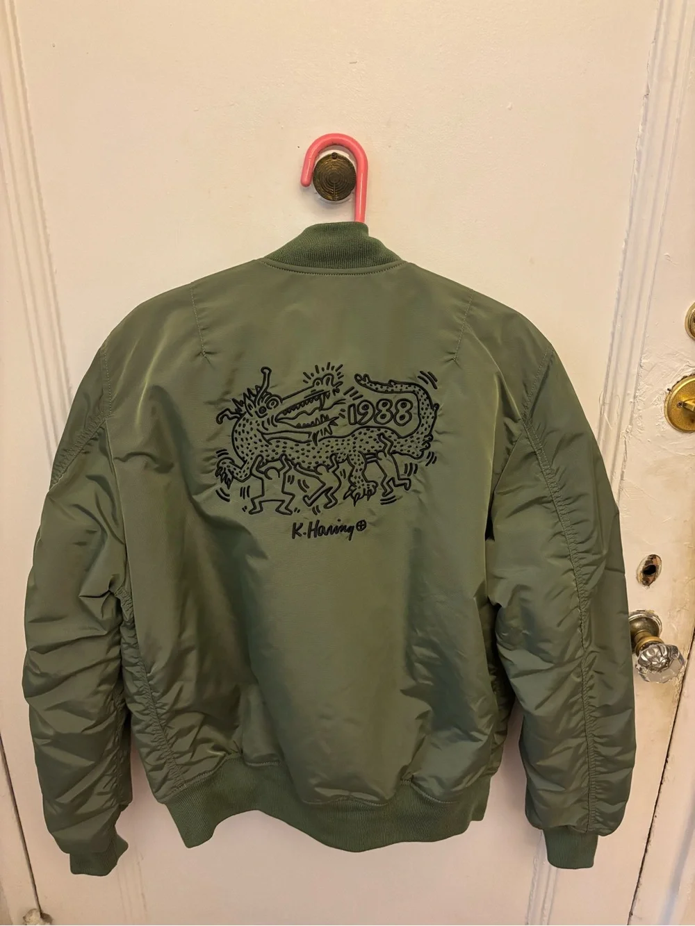 Alpha Industries X Keith Haring MA-1 Allover Patch Flight Jacket